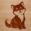 Cute Sitting Dog Breed SVG Icon A sitting Shiba Inu dog breed, illustrated in vector format.