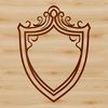 A simple shield graphic designed as vector art, suitable for various applications.