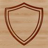 Shield Icon in Vector Format Vector illustration of a shield, suitable for graphic design and cutting machine applications.