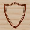 A vector shield design created with precise lines and shapes, suitable for cutting machines or laser cutters.