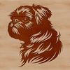 Beautiful Pet Portrait Vector A small dog breed with a flat face and long coat, commonly kept as pets.