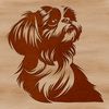 Vector Illustration of a Friendly Shih Tzu A portrait of a Shih Tzu dog with a sweet expression, suitable as a vector graphic or clip art.