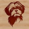 Beautiful Shih Tzu Illustration Image of a small breed dog with a flat face and long fur, resembling a Shih Tzu.