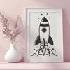 Distant Planet Orbiter Design A detailed illustration of a futuristic spacecraft in orbit around a distant planet.