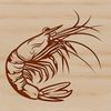 Crustacean Clip Art Design An SVG rendering of a crustacean animal, commonly used as clip art in various design projects.