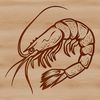 Free Vector Shrimp Graphics A stylized illustration of a shrimp, suitable for various applications including graphic design and digital art.