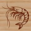 Free SVG Vector Art of a Shrimp A simple illustration of a shrimp, commonly consumed as food in many cuisines.