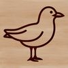 Simple Vector Sea Gull Illustration A simple line drawing of a cute sea gull in vector format.