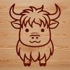 SVG Line Art Cow Simple line drawing illustration of a cow, suitable for various applications.