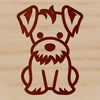 Line Drawing Cute Dog Illustration A simple line drawing of a sitting dog in a cute pose.