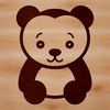 Friendly Line Drawing Bear A simple line drawing of a cute bear with a friendly expression.
