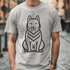 Free Sitting Dog Clip Art SVG Design An SVG illustration of a Shiba Inu sitting on its haunches, suitable for digital use in various projects.