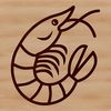 Simple Shrimp Illustration for Digital Designs A simple line drawing illustration of a shrimp, suitable for vector graphics and digital design.