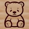 Adorable Bear Line Art A simple line drawing of a cute bear.