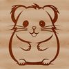 Whimsical Line Art Pet Portrait Simple line drawing of a cute hamster in various poses for crafting or design projects.