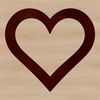 Simple line drawing of a heart shape, ideal for Valentine's Day or wedding decorations.