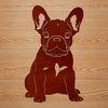 Sitting Frenchie Vector Graphic A vector illustration of a sitting French Bulldog, suitable for use in digital designs.