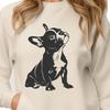 Boston Terrier Breed Dog SVG Clip Art Image A sitting Boston Terrier breed dog, depicted as a vector graphic illustration.