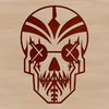 Ethereal Skull Illustration A detailed illustration of a skull in vector format, suitable for various graphic design projects.