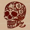 Bold Skull Design A detailed vector illustration of a skull with a bold design suitable for various crafting projects.