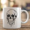 Free Halloween Clip Art Vector A detailed SVG vector illustration of a dripping skull with eerie, gothic-inspired design elements.