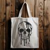 Gothic Inspired Skull Illustration A stylized illustration of a skull with dripping effects, suitable for Halloween decorations or gothic-inspired designs.