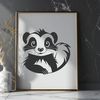 Free Vector Skunk Graphics A high-quality vector illustration of a skunk, suitable for digital and print uses.