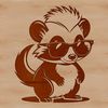 Wild Skunk Design A wild skunk illustration wearing glasses.
