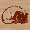 Wild Skunk in Natural Habitat SVG Illustration A skunk lying on its side in a natural habitat, illustration suitable for vector art designs.