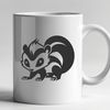 Wild Skunk Graphic Design An SVG vector graphic design of a wild animal skunk, suitable for digital use.