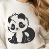 Wildlife SVG Art - Striped Skunk Design A detailed illustration of a North American skunk with black and white stripes.