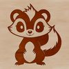 Stunning Skunk Illustrations in SVG Format A detailed illustration of a skunk in various poses, suitable for vector design and cutting machine projects.