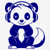 Wild Skunk Line Art Illustration A simple line art illustration of a skunk.