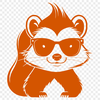 Fun Skunk Illustration in Vector Style A cartoon skunk wearing sunglasses, illustrated in a vector style.