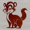 Adorable Wild Skunk Illustration A skunk illustration in vector format.