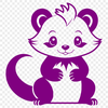 Detailed Black and White Striped Animal Design A detailed illustration of a skunk, a small mammal with distinctive black and white stripes.