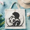 North American Skunk Vector Graphic SVG illustration of a skunk, a wild animal often found in North America.