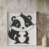 Wild Skunk Illustration in Vector Format Wild skunk illustration in vector format for commercial or personal design projects.