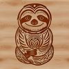 An illustration of an ornate sloth in a vector format.