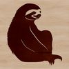 Free Sloth Clip Art for Cutting Machines A detailed illustration of a sloth, suitable for vector graphics and cutting machine designs.