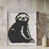 A sloth, a slow-moving arboreal mammal, depicted in vector format.