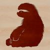 A sloth perched on a branch, depicted as a simple line art illustration.