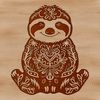 Decorative Sloth SVG Illustration SVG illustration of a sloth in a decorative style.