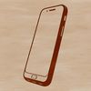 High-Resolution Vector Phone Graphic A high-resolution SVG graphic representation of a modern mobile phone.