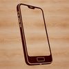 Mobile phone design vector graphic in SVG format