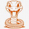 Colorful Snake Head Illustration A colorful illustration of a snake's head with scales and texture, suitable for vector design and cut out crafts.