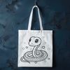 A simple illustration of a snake with heart patterns, suitable for various digital applications.