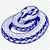 Snake Silhouette Vector A serpent-like reptile with a slender body and scaly skin.
