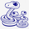 A colorful reptile with scaly skin, depicted in a flat vector illustration style.