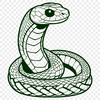 Snake Illustration in Simple Style A digital illustration of a snake in a simple, line-based style.